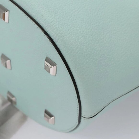 Salvatore Ferragamo Gancini Shoulder Bag Leather Silver Peppermint Auth BD070AV - Picture 2 of 16